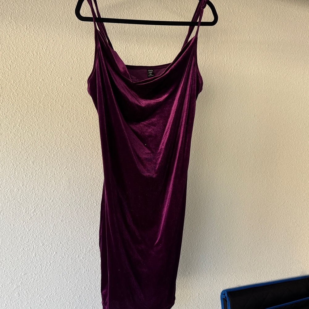SHEIN Deep Purple Backless Dress